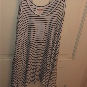 Blue and white stripped tank top